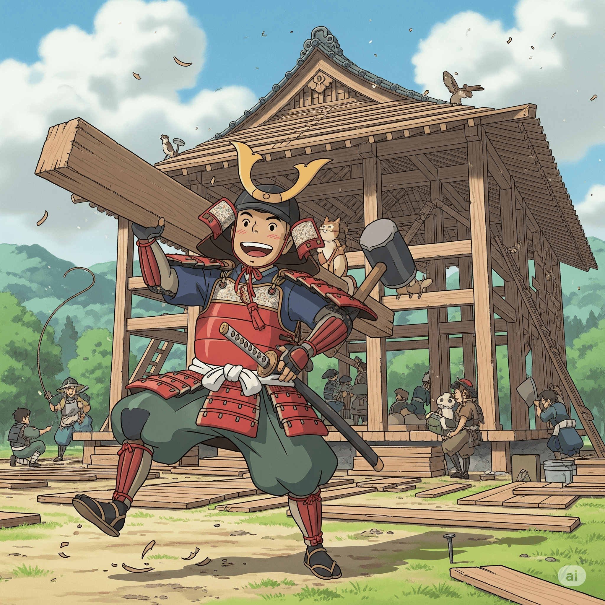 Samurai in construction - Dojo Revolução do Bem